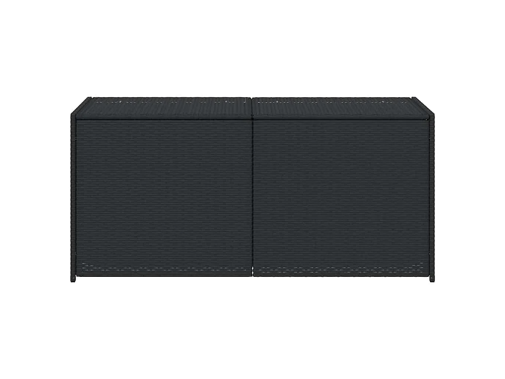 Boîte de rangement de jardin noir 283L résine tressée