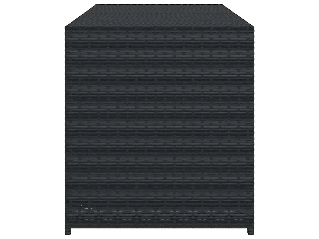 Boîte de rangement de jardin noir 283L résine tressée