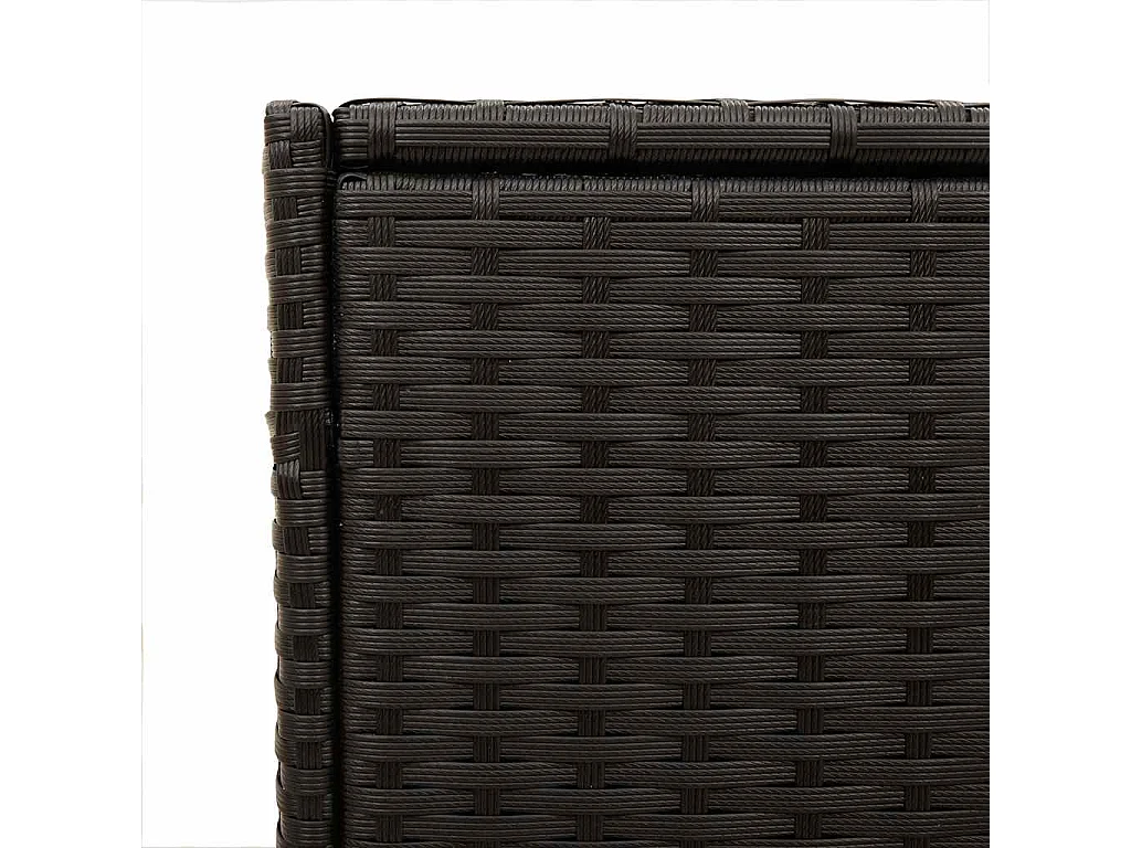 Boîte de rangement de jardin noir 283L résine tressée