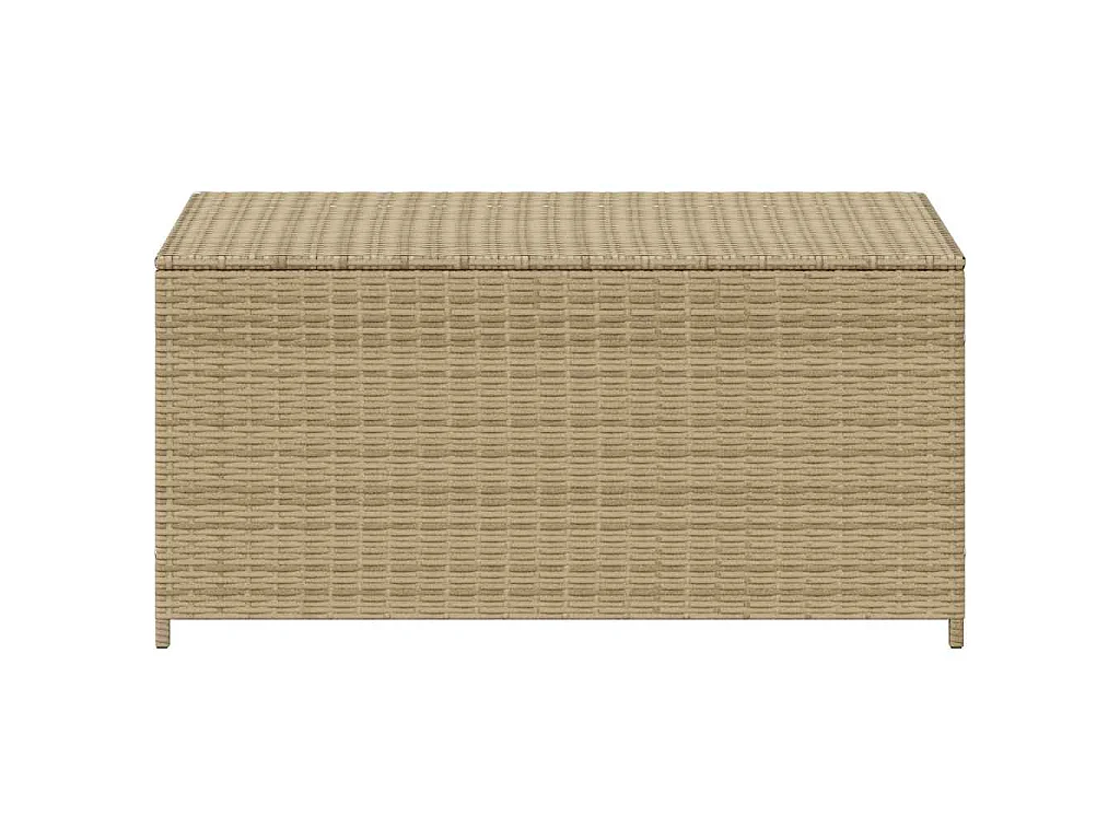 Tuinbox met wielen 190 L poly rattan gemengd beige