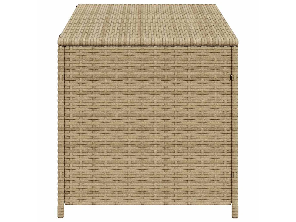 Tuinbox met wielen 190 L poly rattan gemengd beige