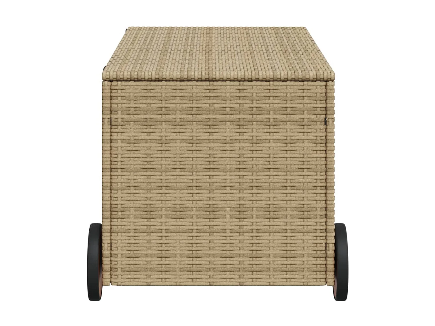 Contenitore da Giardino con Ruote Beige Misto 190L Polyrattan