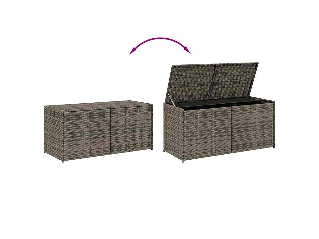 Tuinbox 283 L poly rattan grijs