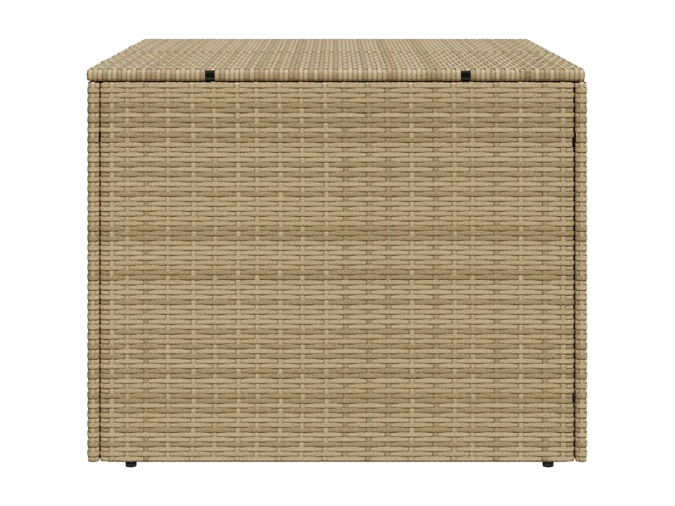 Caixa de arrumação para jardim 291L vime PE bege misturado