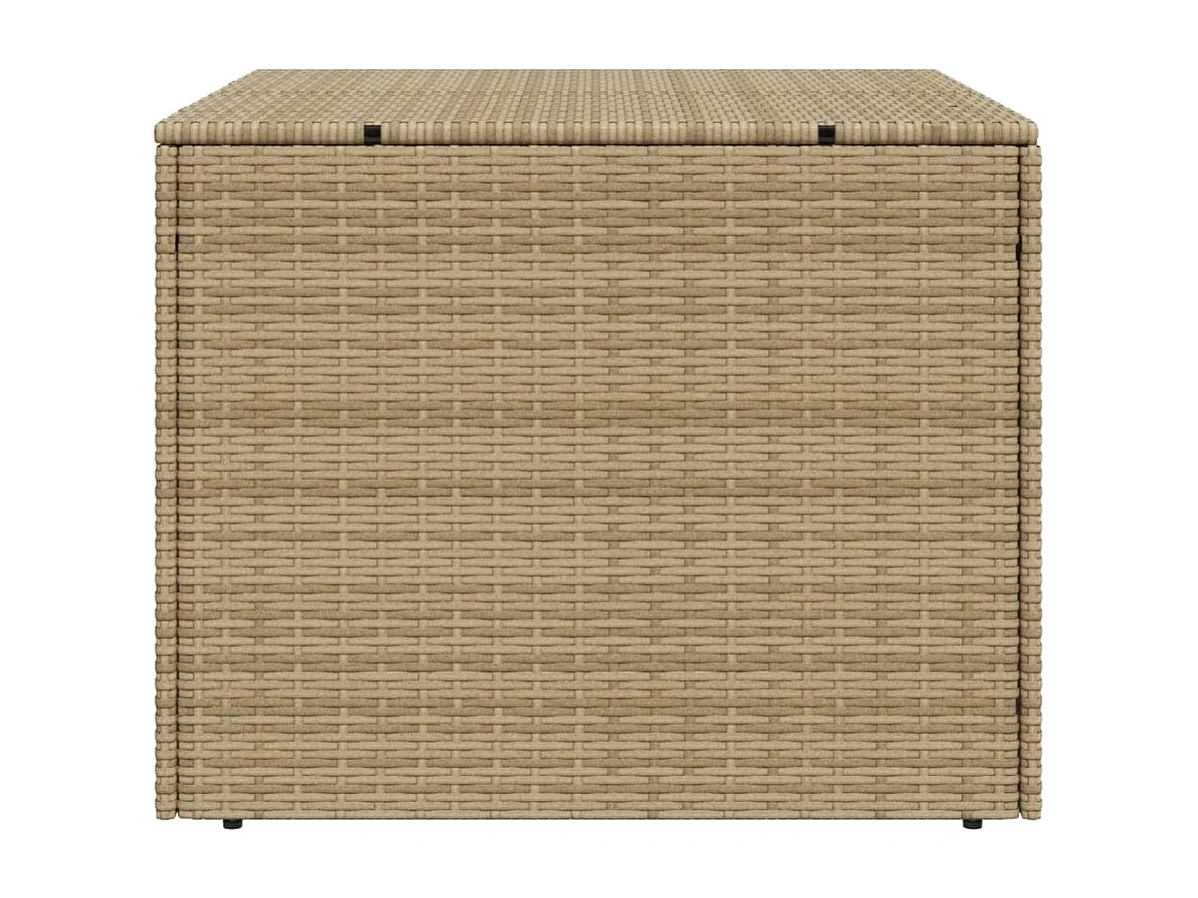 Caixa de arrumação para jardim 291L vime PE bege misturado