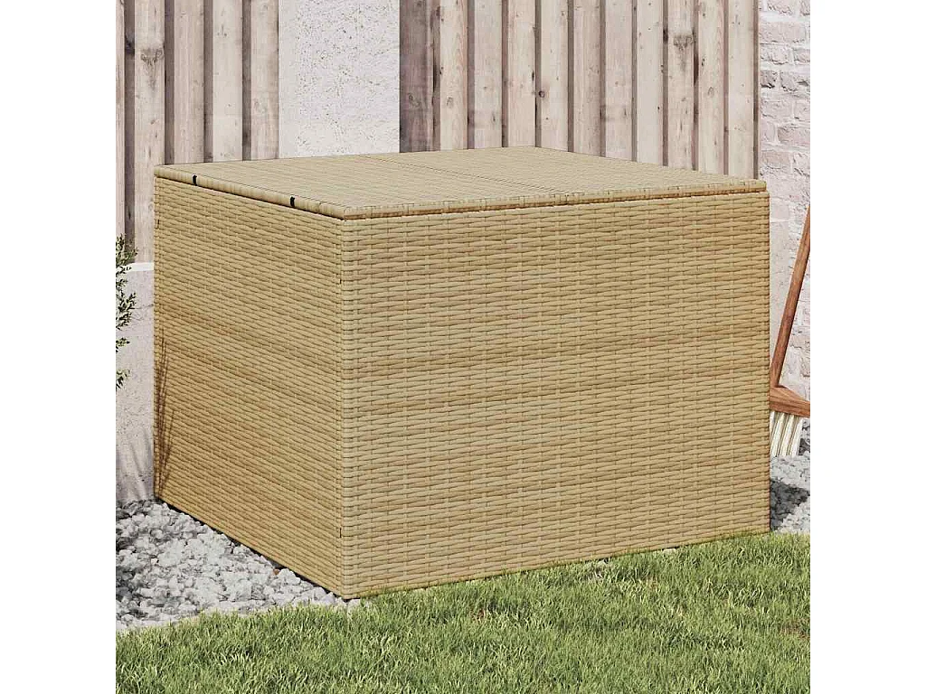 Contenitore da Giardino Beige Misto 291L in Polyrattan