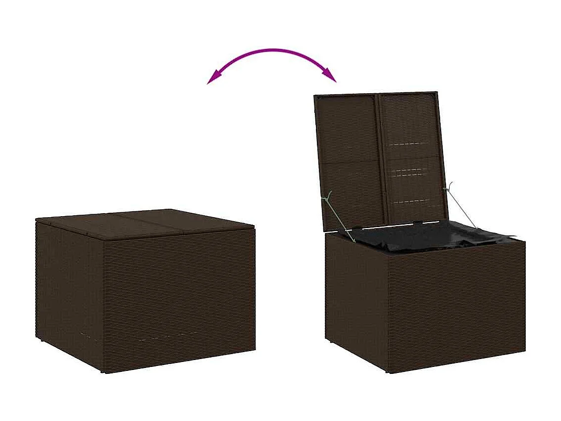 Tuinbox 291 L poly rattan bruin