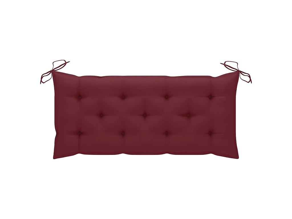 Panca da Giardino Pieghevole con Cuscino 118 cm in Bambù