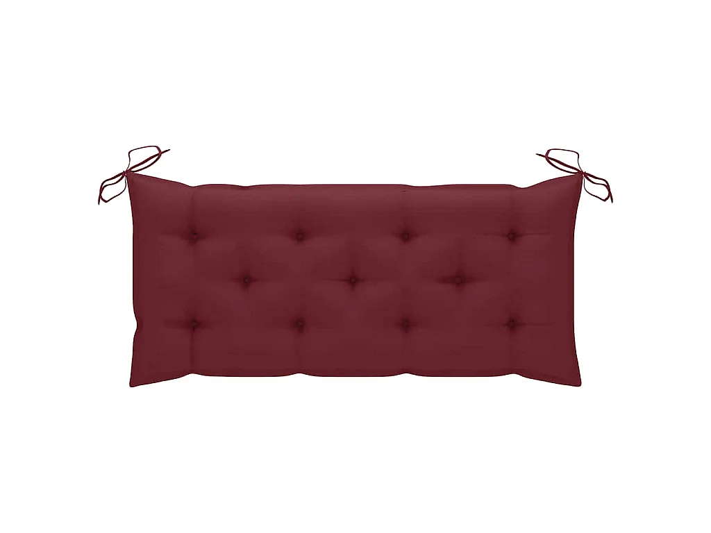 Banco de jardín plegable con cojín bambú 118 cm