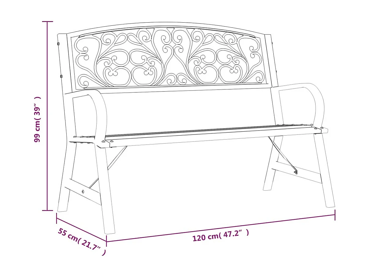 Tuinbank 120 cm hout