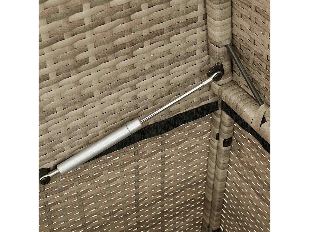Tuinbank met kussens poly rattan beige