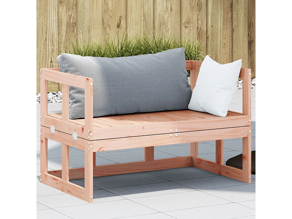 2-in-1 Gartensofa Verlängerbar Massivholz Douglasie