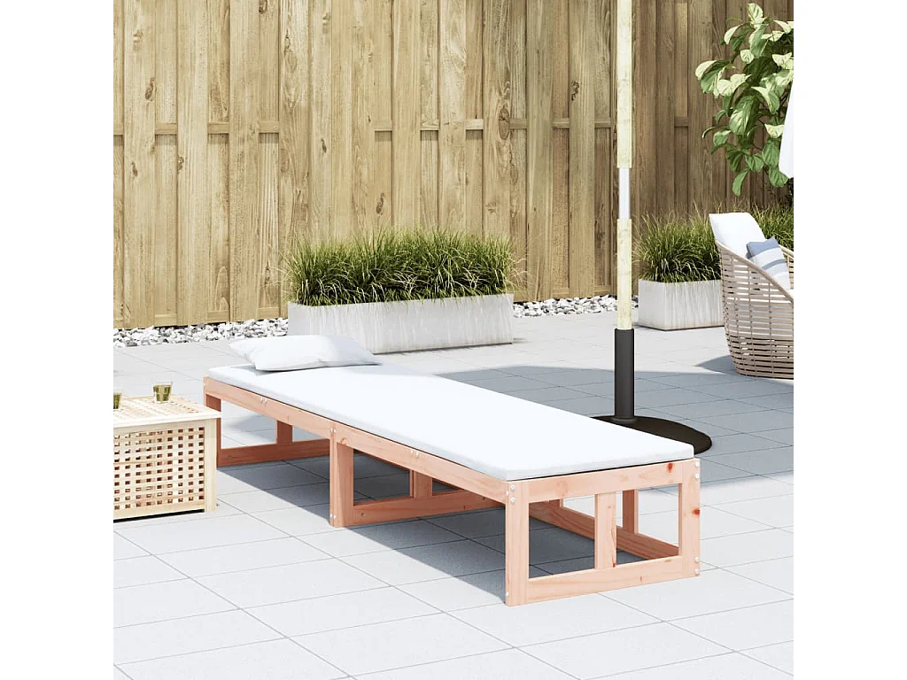 2-in-1 Gartensofa Verlängerbar Massivholz Douglasie