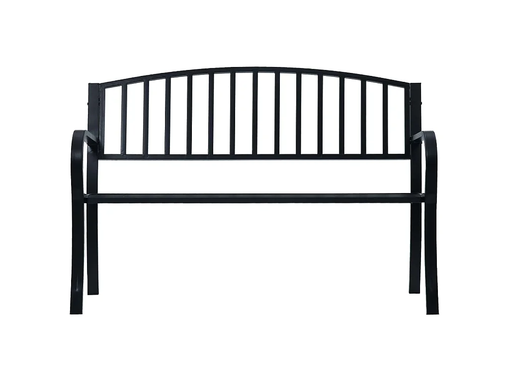 Banc de jardin Noir 120 cm Acier