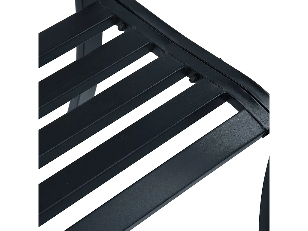 Banc de jardin Noir 120 cm Acier