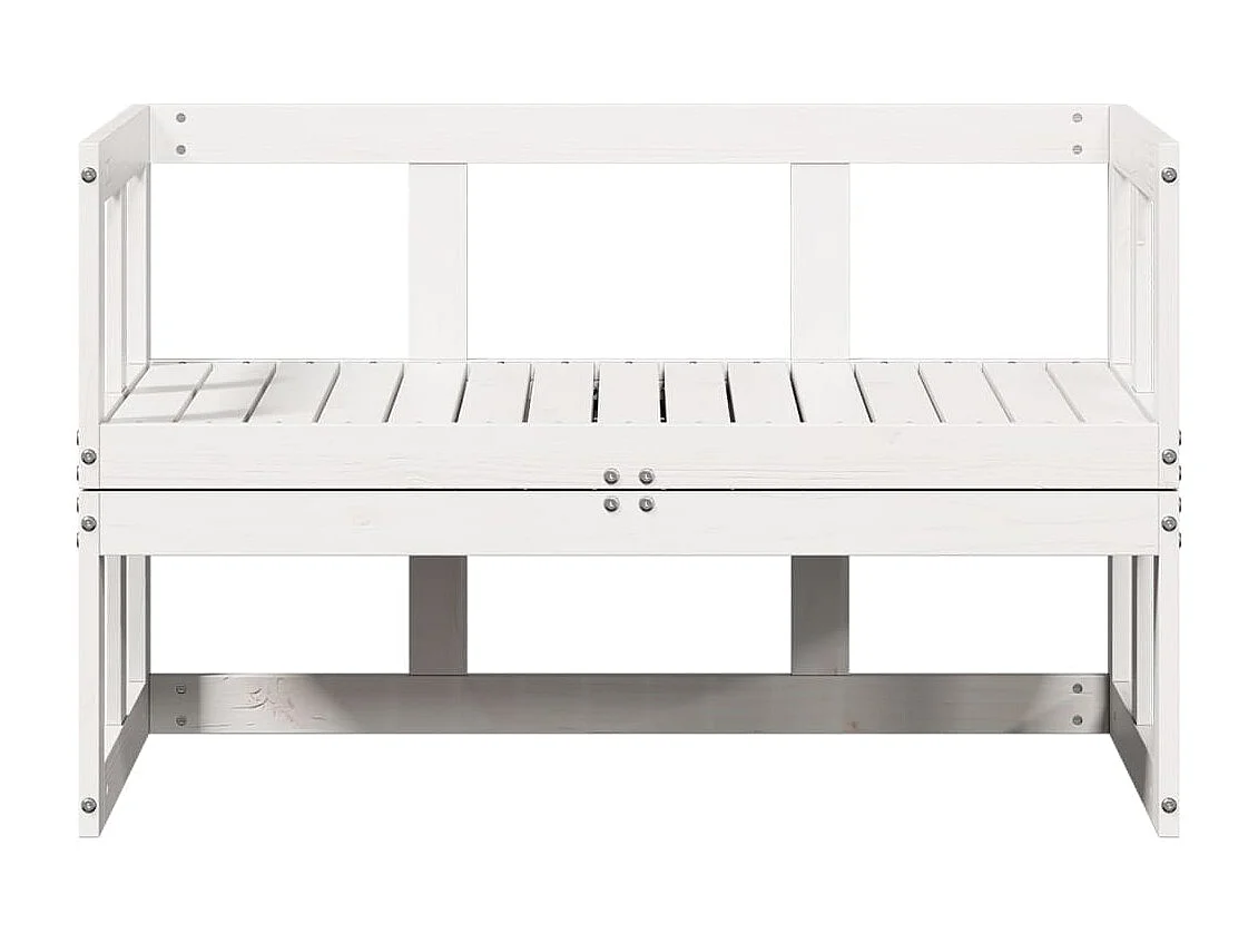 Canapé de jardin extensible blanc bois massif de pin