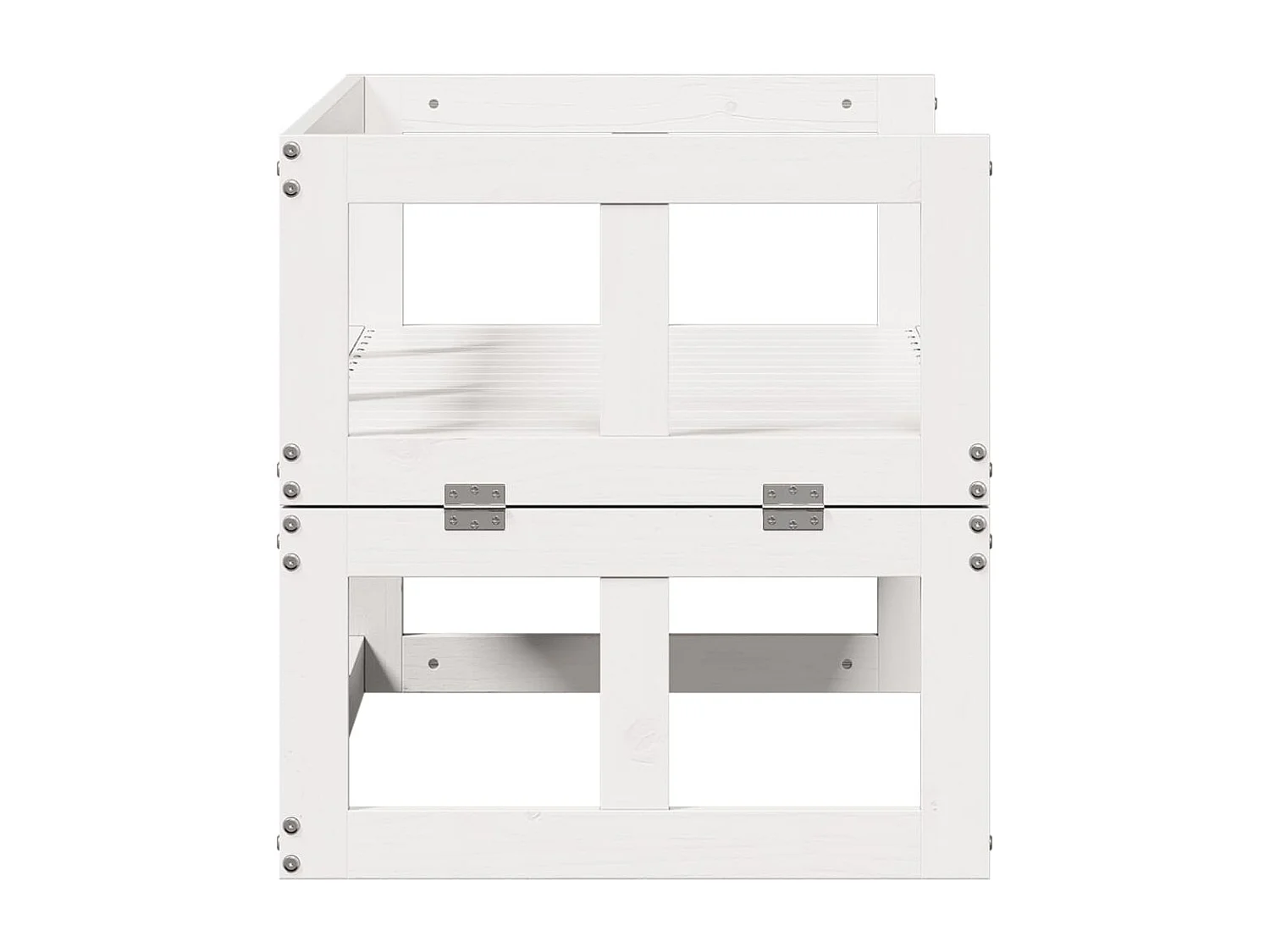 Canapé de jardin extensible blanc bois massif de pin