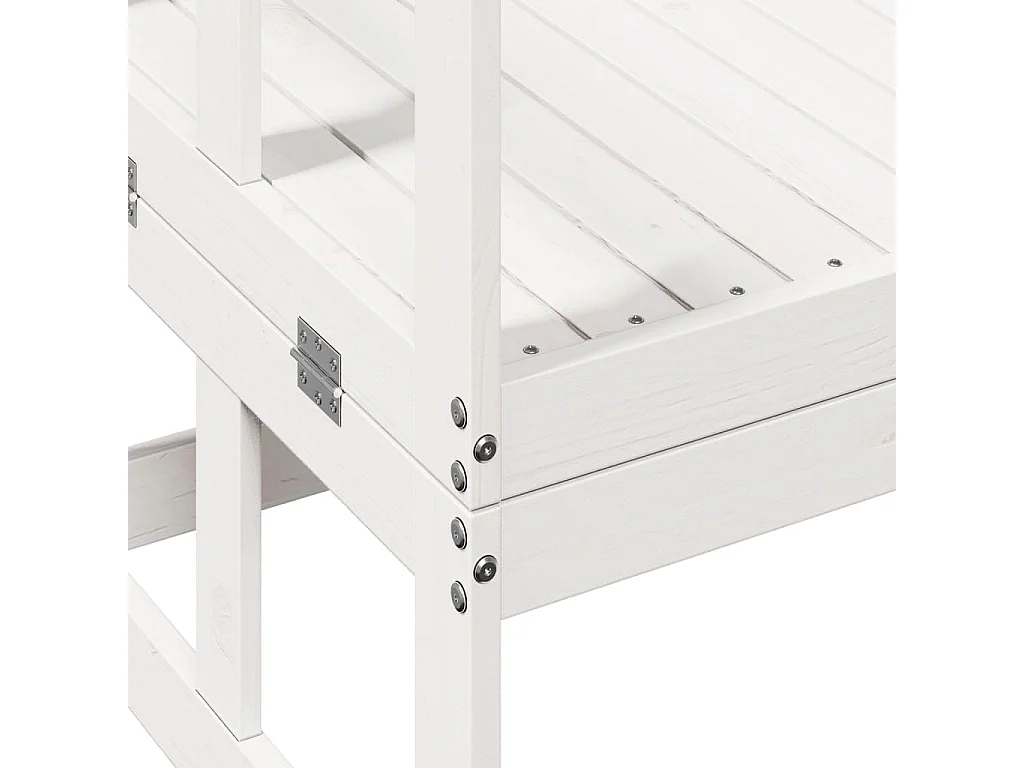 Canapé de jardin extensible blanc bois massif de pin