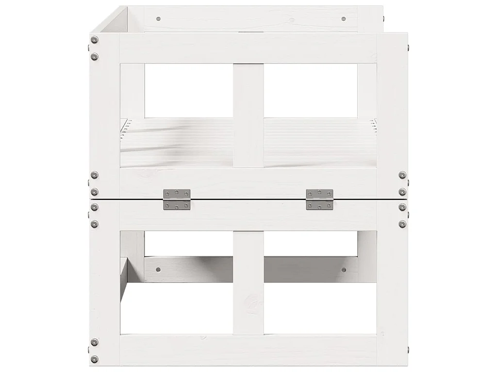 Canapé de jardin extensible blanc bois massif de pin