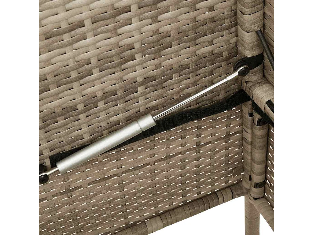 Tuinbank met kussens poly rattan beige