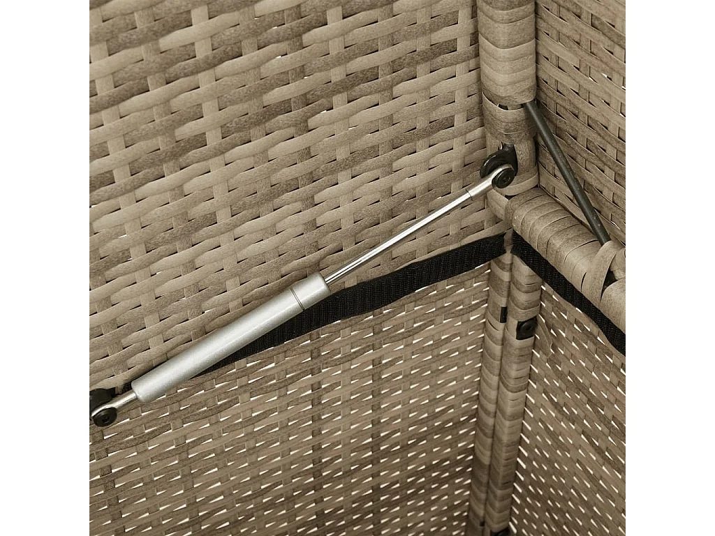 Gartenbank mit Kissen Beige Poly Rattan