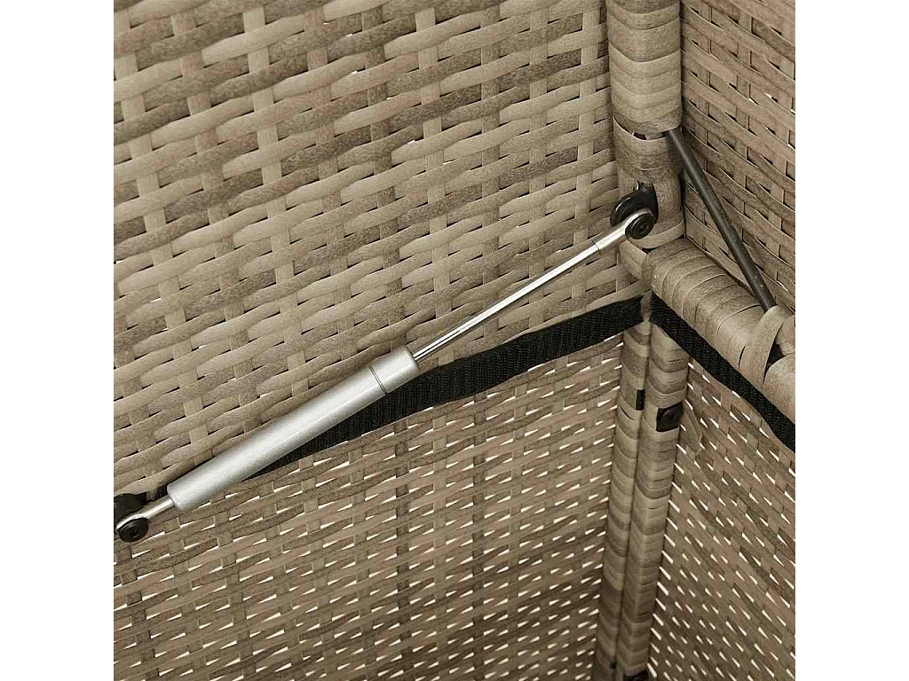 Tuinbank met kussens poly rattan beige
