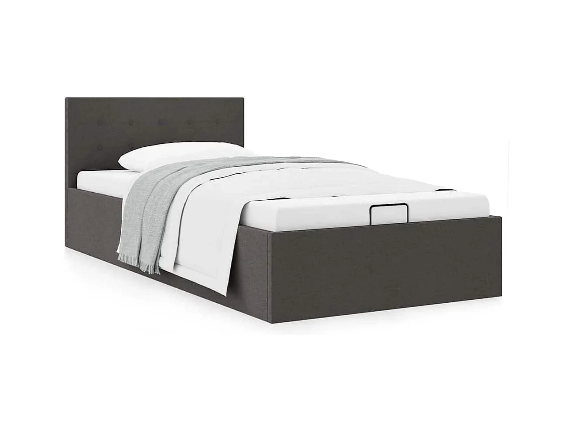 Cadre de lit à rangement hydraulique sans matelas 90x200 cm