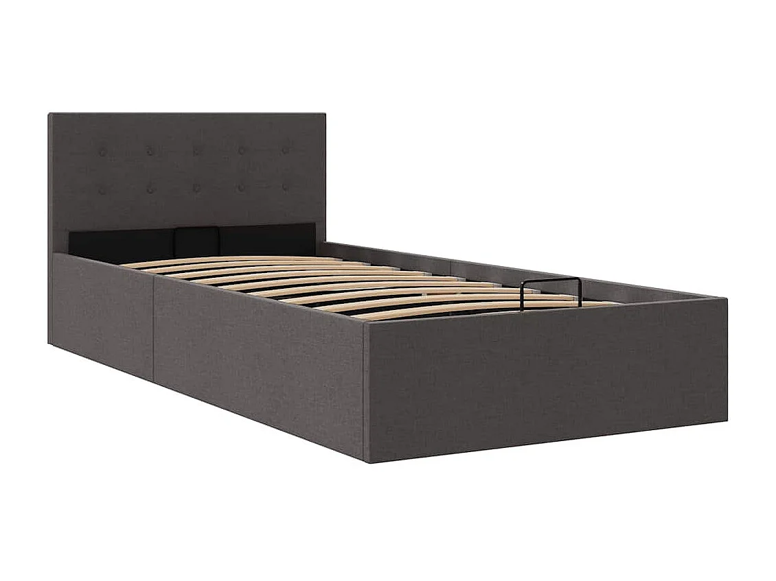 Cadre de lit à rangement hydraulique sans matelas 90x200 cm