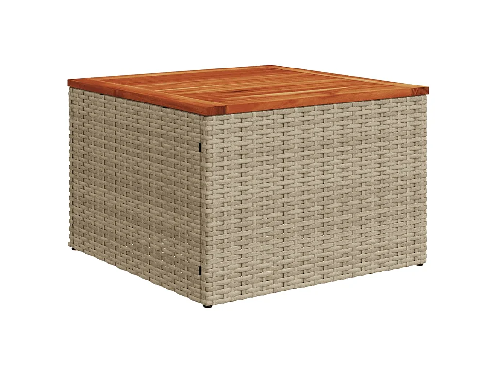 5-tlg. Garten-Sofagarnitur mit Kissen Beige Poly Rattan
