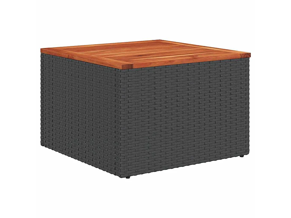 8-tlg. Garten-Sofagarnitur mit Kissen Schwarz Poly Rattan