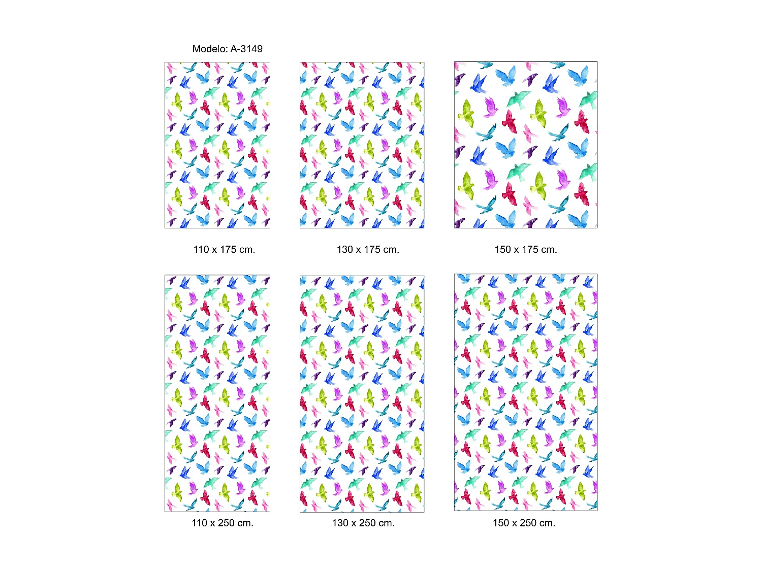 ESTORALIS | Estores Personalizados ANIMALES | 130 x 255 cm (Ancho por Alto) Tamaño de Tela 127 x 250 cm | Modelo A-3149 Color Unico