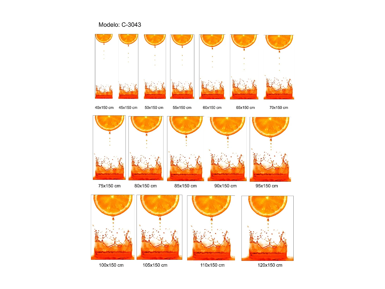 ESTORALIS | Estores Personalizados Easyfix de COCINA | 95 x 150 cm (Ancho por Alto) Tamaño de Tela 92 x 150 cm | Modelo C-3043 Color Unico