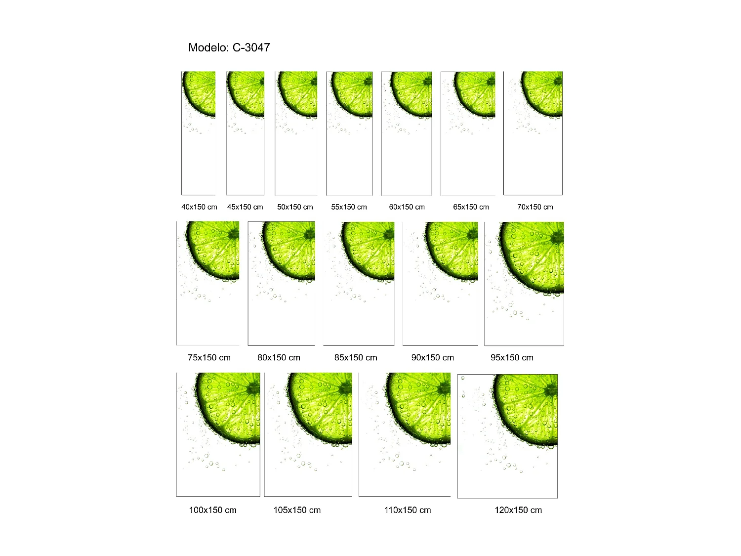 ESTORALIS | Estores Personalizados Easyfix de COCINA | 70 x 150 cm (Ancho por Alto) Tamaño de Tela 67 x 150 cm | Modelo C-3047 Color Unico