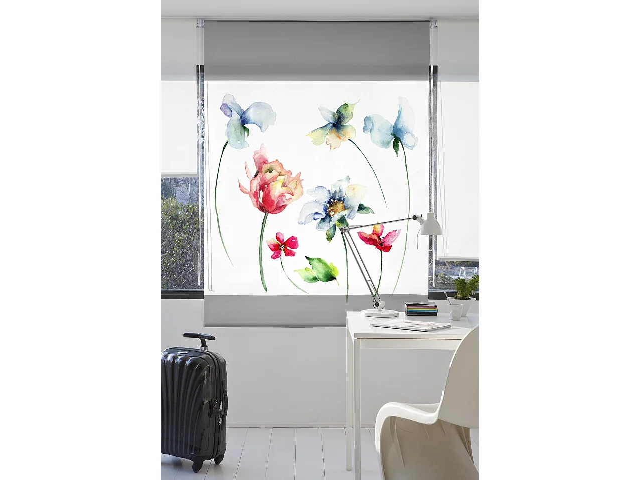 ESTORALIS | Estores Personalizados FLORES y PLANTAS  | 150 x 180 cm (Ancho por Alto) Tamaño de Tela 147 x 175 cm | Modelo F-3139 Color Unico