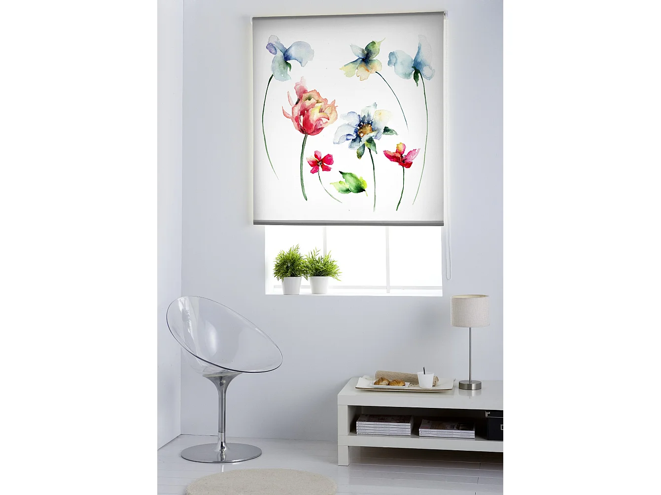 ESTORALIS | Estores Personalizados FLORES y PLANTAS  | 150 x 180 cm (Ancho por Alto) Tamaño de Tela 147 x 175 cm | Modelo F-3139 Color Unico