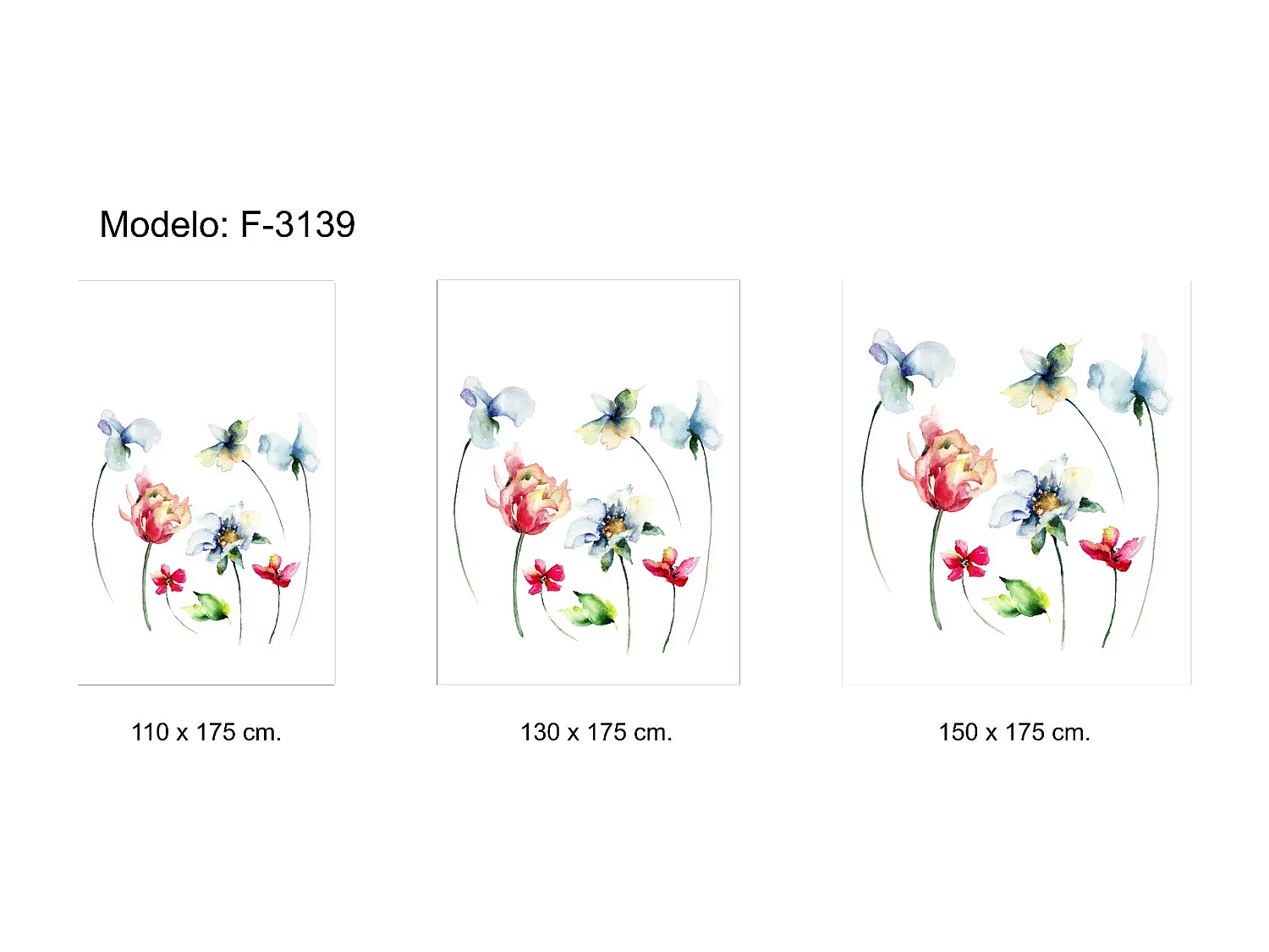 ESTORALIS | Estores Personalizados FLORES y PLANTAS  | 150 x 180 cm (Ancho por Alto) Tamaño de Tela 147 x 175 cm | Modelo F-3139 Color Unico