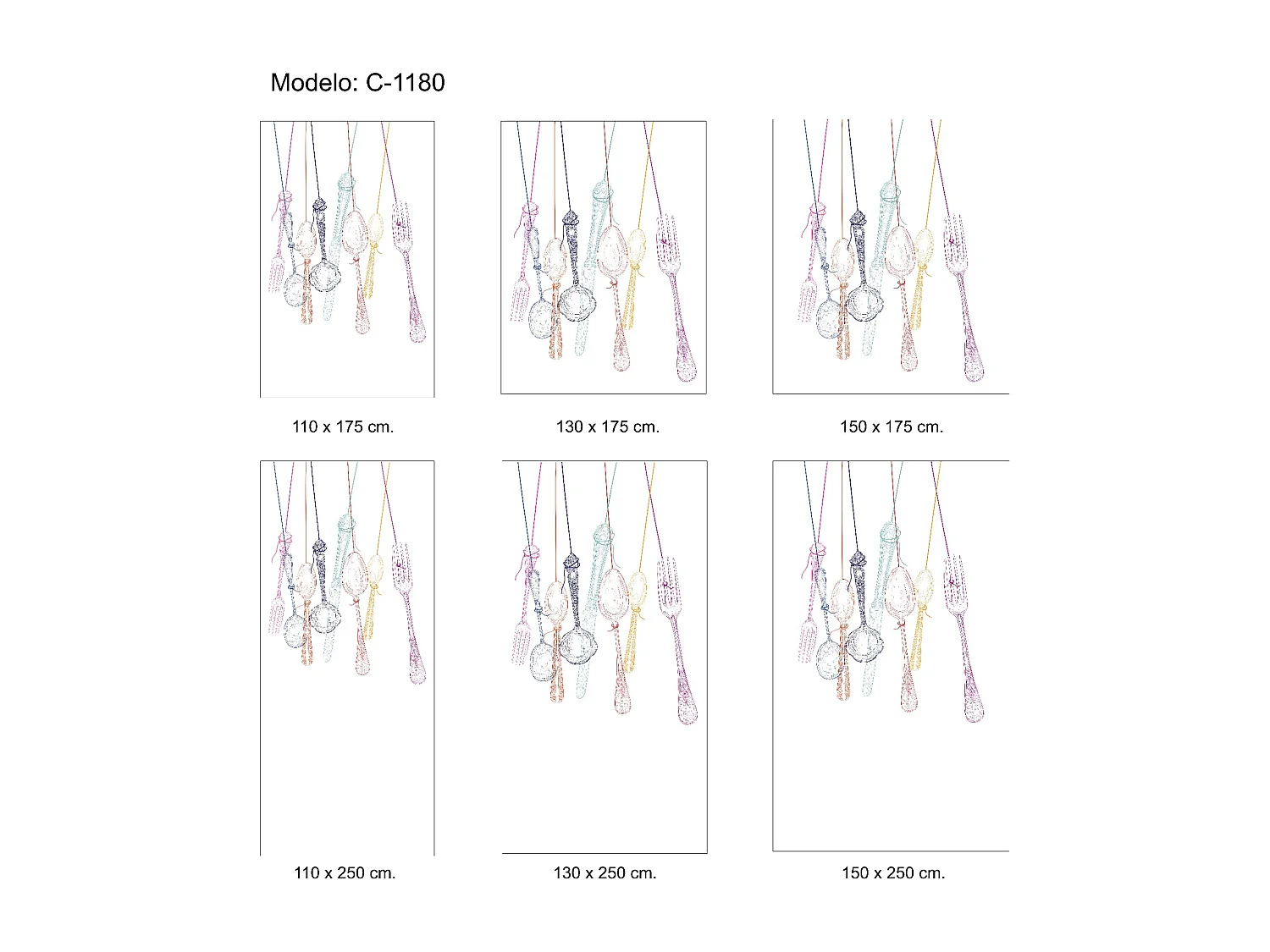ESTORALIS | Estores Personalizados de COCINA | 150 x 255 cm (Ancho por Alto) Tamaño de Tela 147 x 250 cm | Modelo C-1180 Color Unico