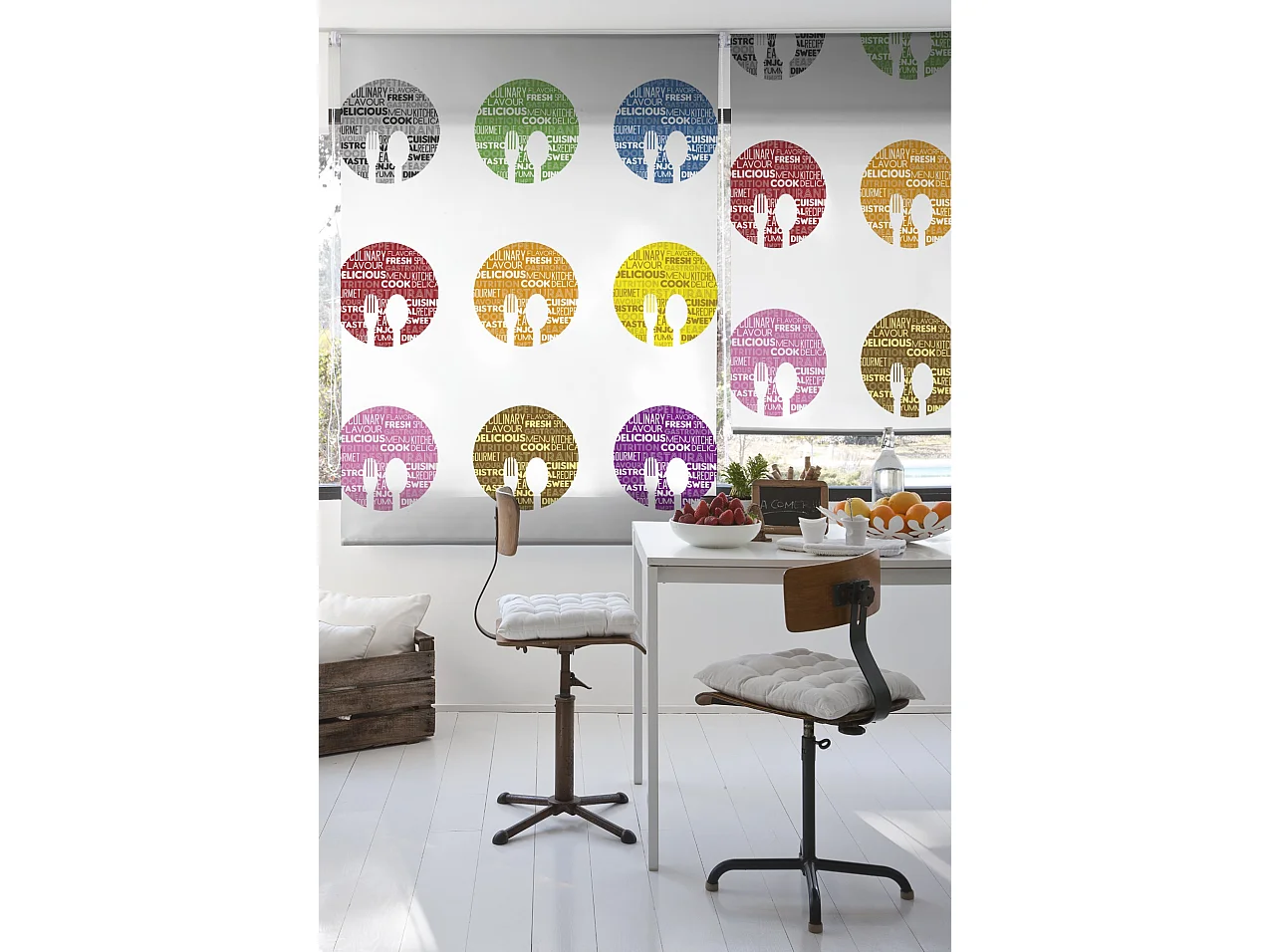 ESTORALIS | Estores Personalizados de COCINA | 130 x 180 cm (Ancho por Alto) Tamaño de Tela 127 x 175 cm | Modelo C-1208 Color Unico