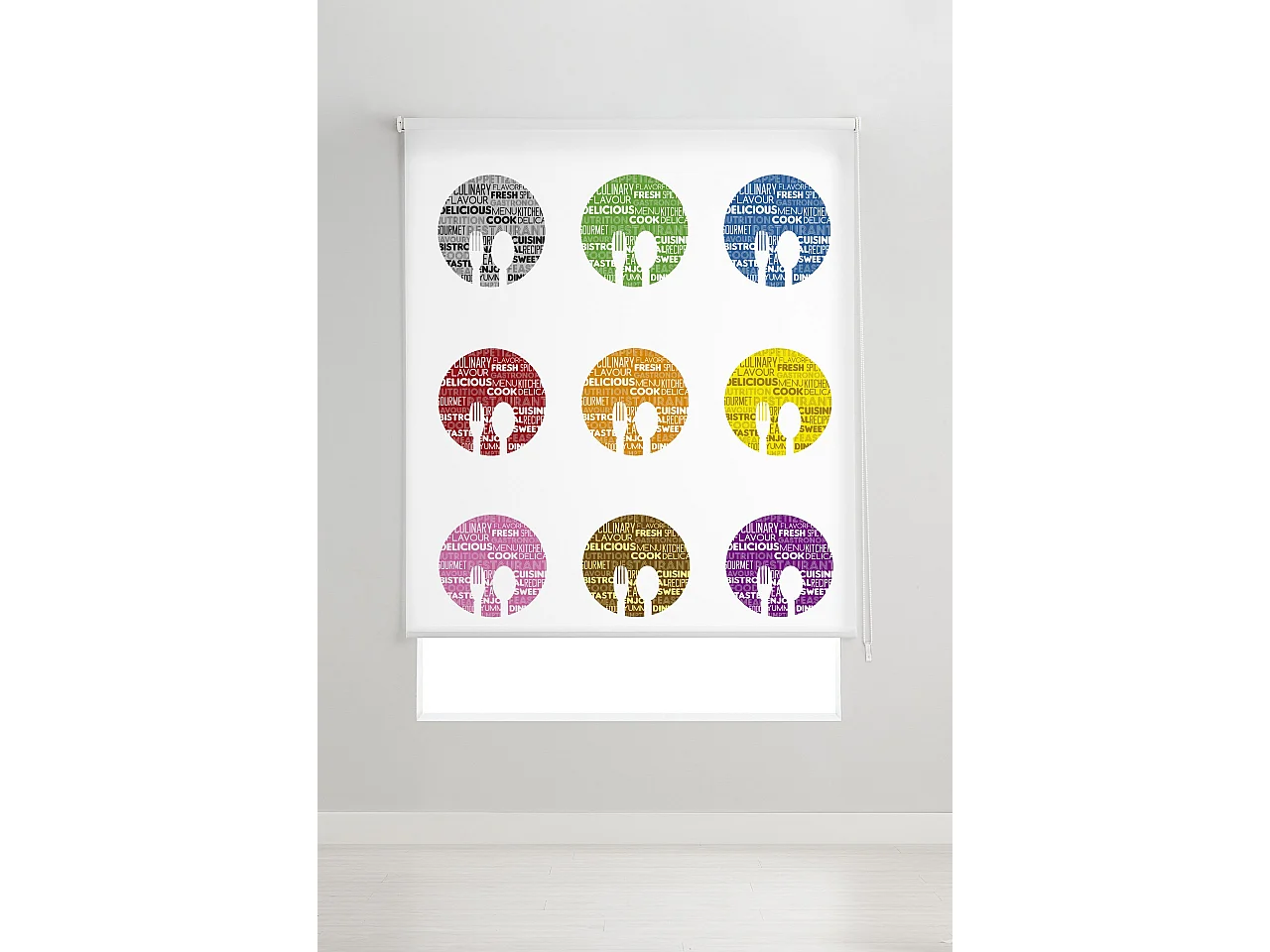 ESTORALIS | Estores Personalizados de COCINA | 130 x 180 cm (Ancho por Alto) Tamaño de Tela 127 x 175 cm | Modelo C-1208 Color Unico