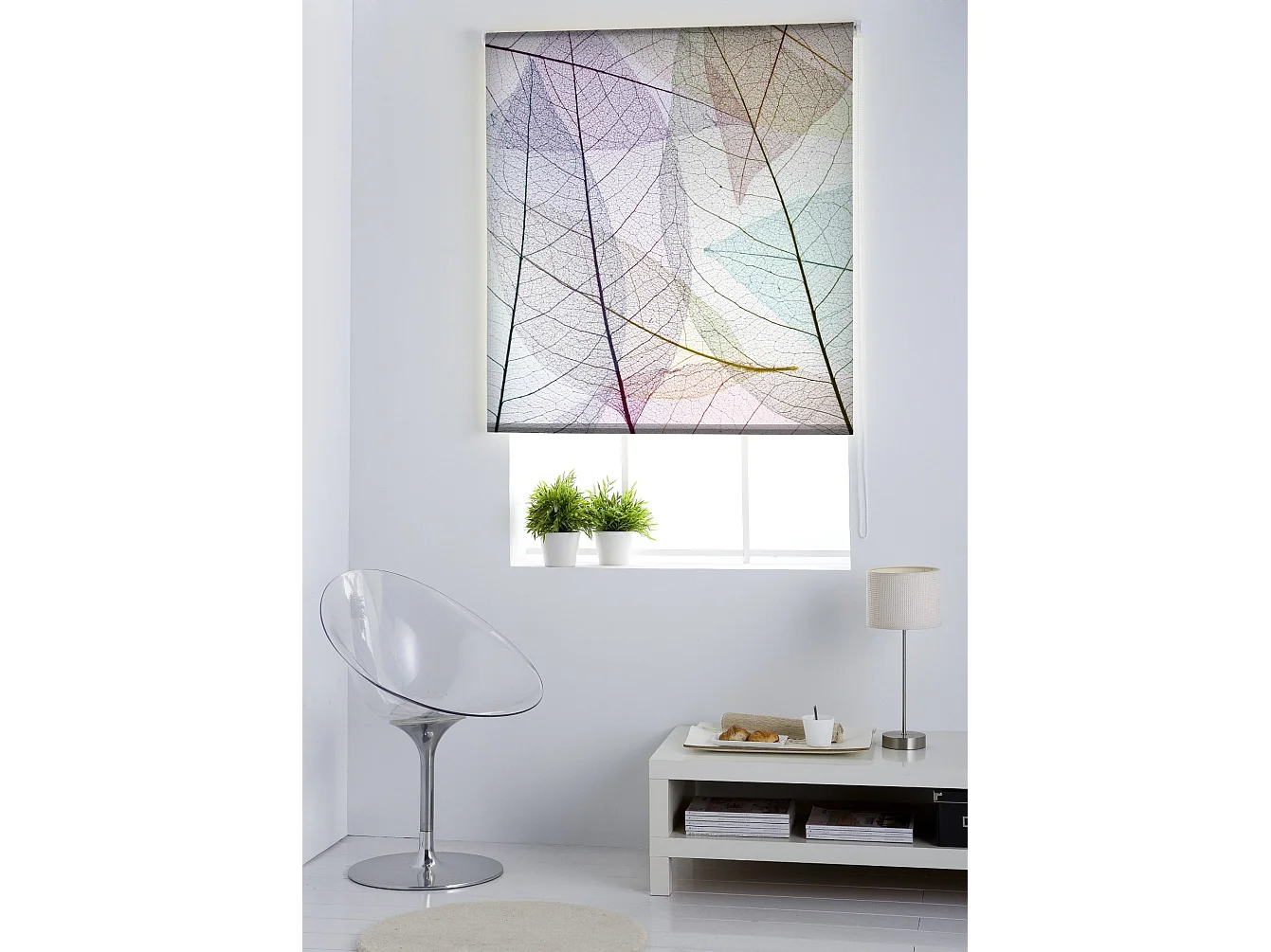 ESTORALIS | Estores Personalizados FLORES y PLANTAS  | 150 x 180 cm (Ancho por Alto) Tamaño de Tela 147 x 175 cm | Modelo F-3132 Color Unico