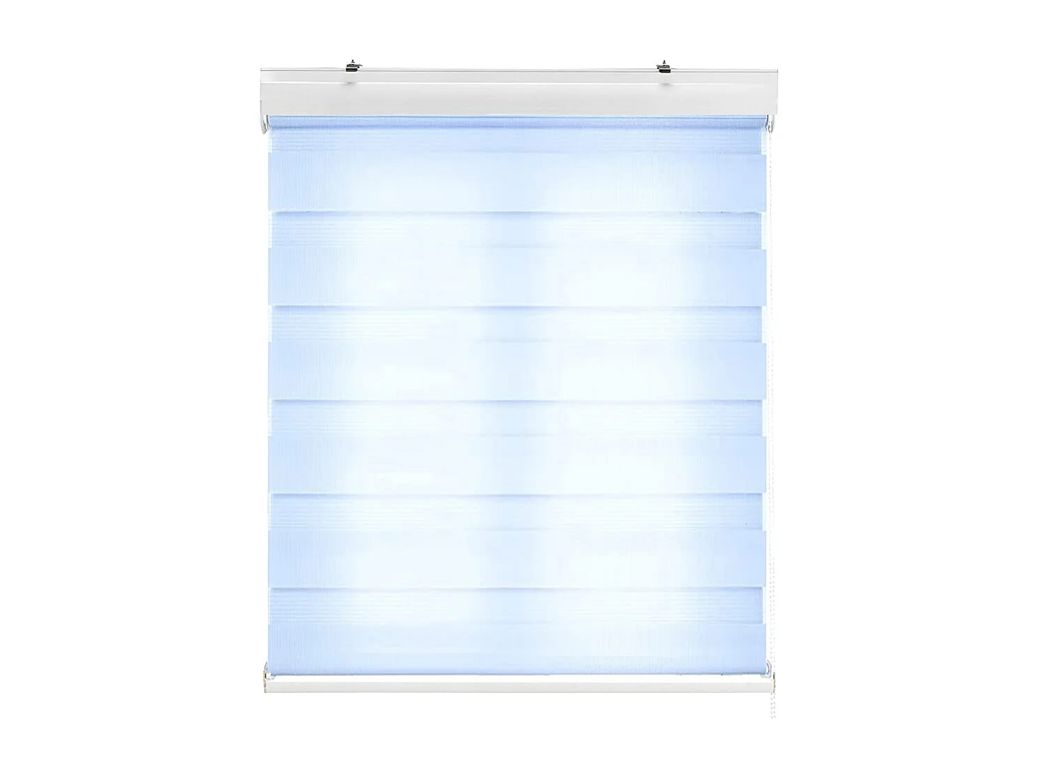 ESTORALIS | Estor Enrollable NOCHE y DIA | 105 x 255 cm (Ancho por Alto) Tamaño de Tela 102 x 250 cm | Modelo SANSA Color Celeste