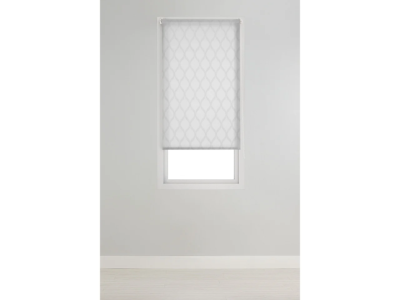 ESTORALIS | Estor Enrollable Translúcido de Visillo | 170 x 255 cm (Ancho por Alto) Tamaño de Tela 167 x 250 cm | Modelo DAVOS Color Blanco/Gris