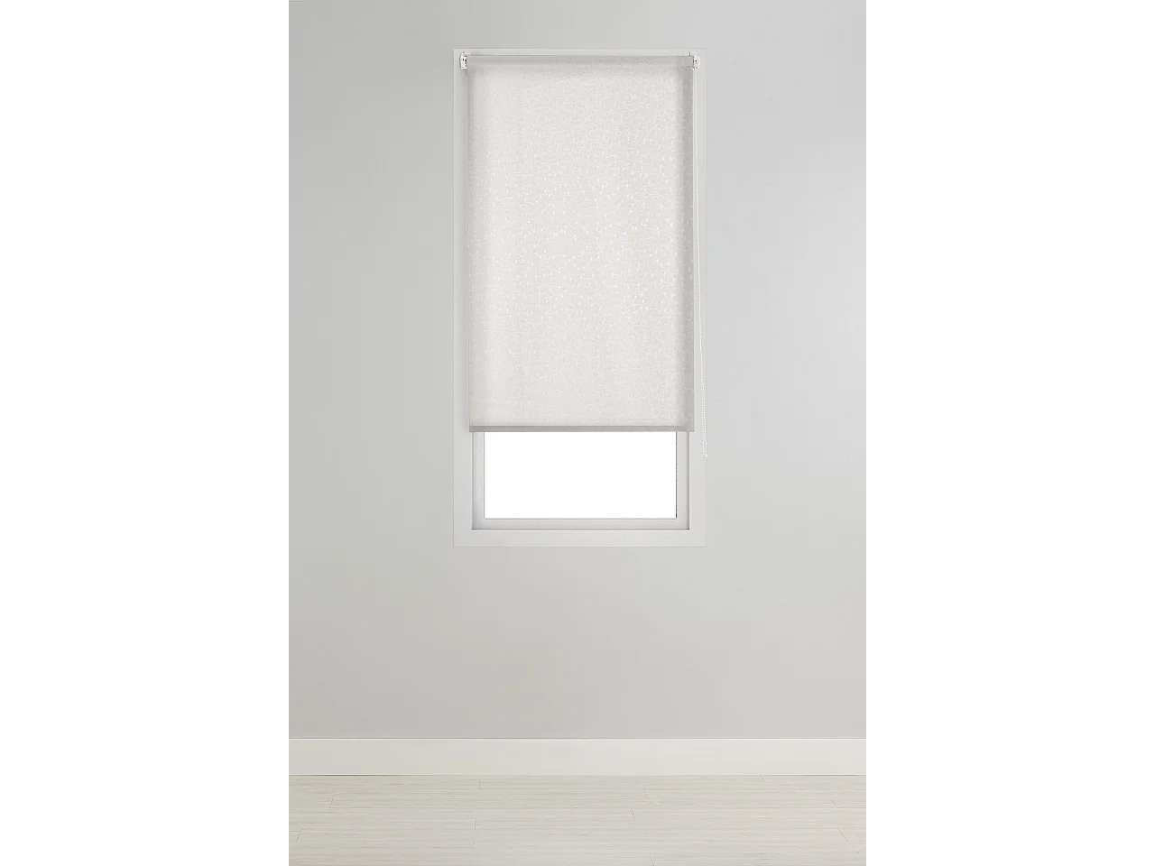 ESTORALIS | Estor Enrollable Translúcido | 110 x 255 cm (Ancho por Alto) Tamaño de Tela 107 x 250 cm | Modelo SANDOR Color Blanco/Gris