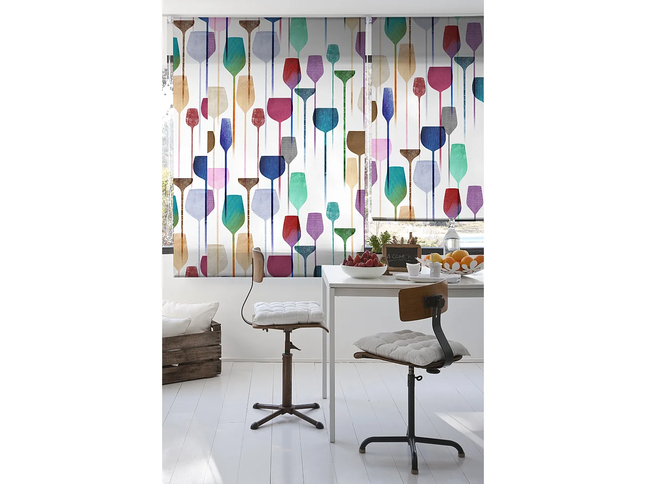 ESTORALIS | Estores Personalizados Easyfix de COCINA | 50 x 150 cm (Ancho por Alto) Tamaño de Tela 47 x 150 cm | Modelo C-1225 Color Unico