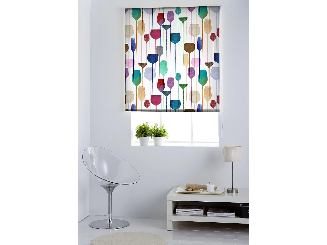 ESTORALIS | Estores Personalizados Easyfix de COCINA | 50 x 150 cm (Ancho por Alto) Tamaño de Tela 47 x 150 cm | Modelo C-1225 Color Unico