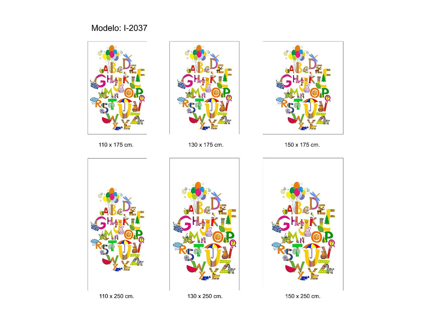 ESTORALIS | Estores Personalizados INFANTILES | 110 x 255 cm (Ancho por Alto) Tamaño de Tela 107 x 250 cm | Modelo I-2037 Color Unico