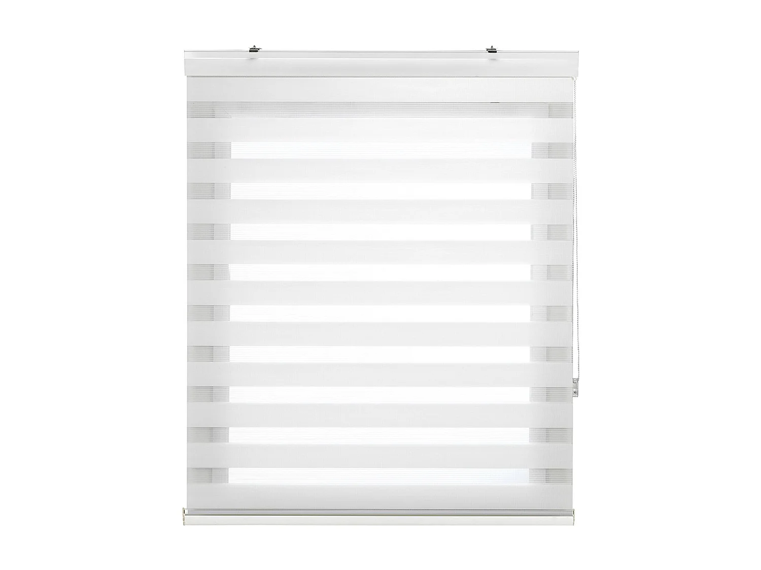 ESTORALIS | Estor Enrollable NOCHE y DIA | 125 x 255 cm (Ancho por Alto) Tamaño de Tela 122 x 250 cm | Modelo SANSA Color Blanco Roto