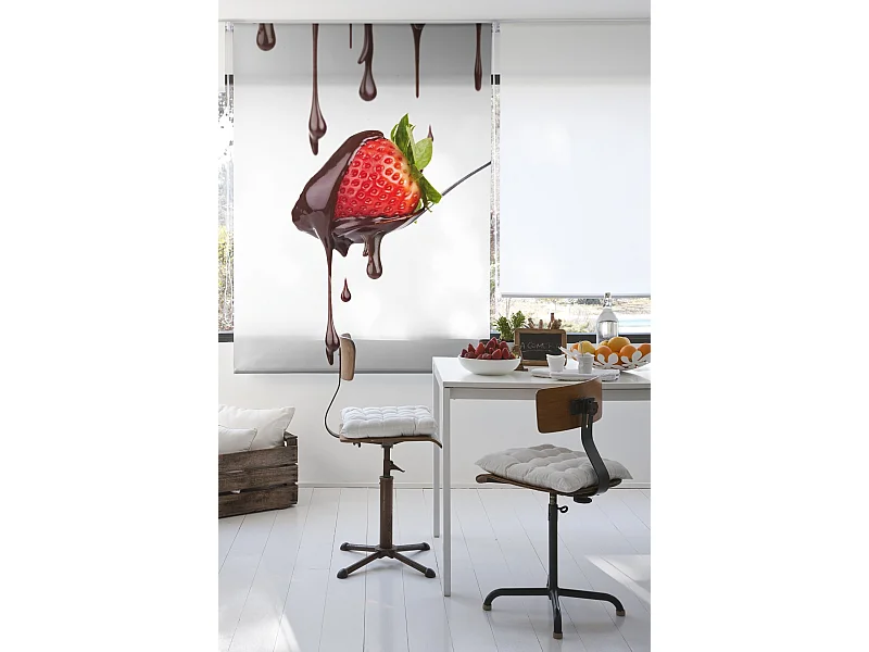ESTORALIS | Estores Personalizados Easyfix de COCINA | 55 x 150 cm (Ancho por Alto) Tamaño de Tela 52 x 150 cm | Modelo C-1068 Color Unico