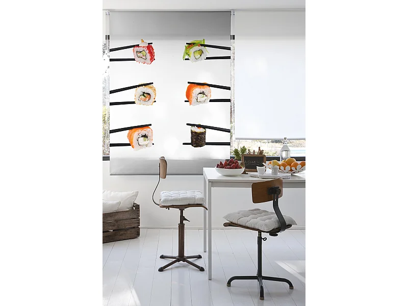 ESTORALIS | Estores Personalizados de COCINA | 110 x 255 cm (Ancho por Alto) Tamaño de Tela 107 x 250 cm | Modelo C-1224 Color Unico