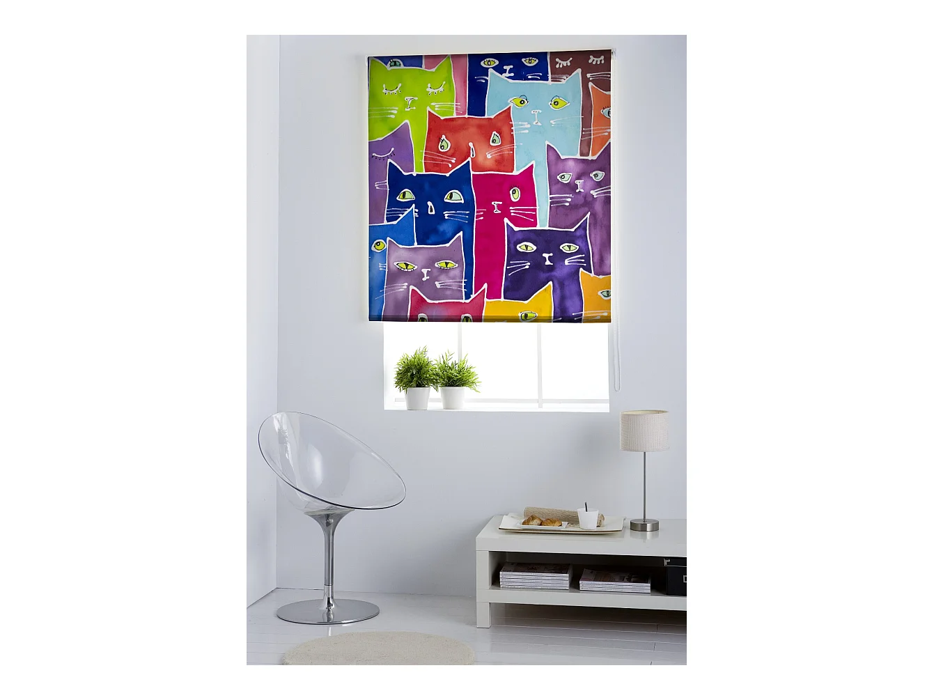 ESTORALIS | Estores Personalizados Easyfix ANIMALES  | 60 x 150 cm (Ancho por Alto) Tamaño de Tela 57 x 150 cm | Modelo A-235 Color Unico